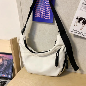 Fashionable casual men's crossbody bags trendy couplelarge capacity universal shoulder bag commuting crossbody Hobos bag